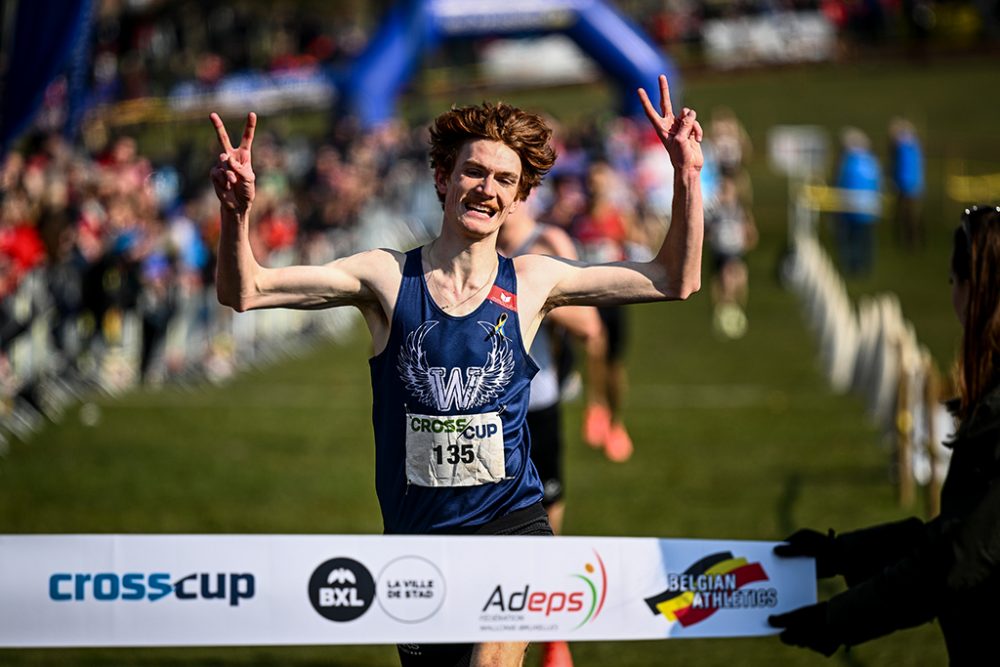 Ruben Querinjean aus Malmedy gewinnt auf der Kurzstrecke beim Crosscup Brüssel (Bild: Jasper Jacobs/Belga)