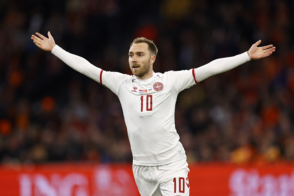 Dänemarks Christian Eriksen traf bei seinem Comeback im Spiel gegen die Niederlande (Bild: Maurice Van Steen/ANP/AFP)