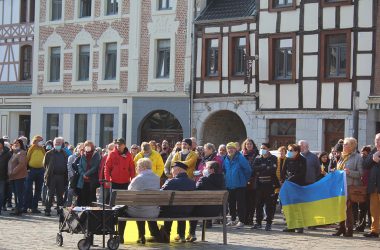 Friedenskundgebung in Eupen (Bild: Michaela Brück/BRF)