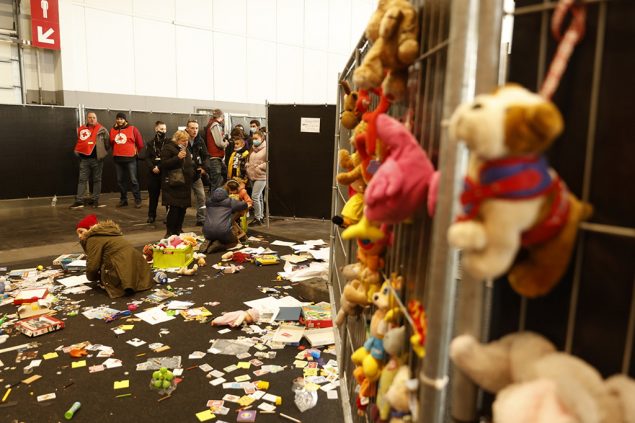 Registrierungsstelle für Ukraine-Flüchtlinge auf dem Brüsseler Heysel-Gelände (Bild: James Arthur Gekiere/Belga)