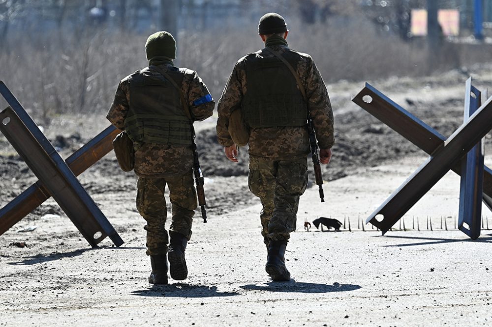 Ukrainische Soldaten in Kiew (Bild: Genya Savilov/AFP)