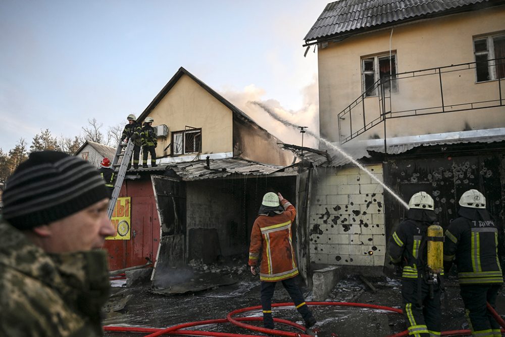 Kiew am 17. Tag der russischen Angriffe (Bild: Aris Messinis/AFP)