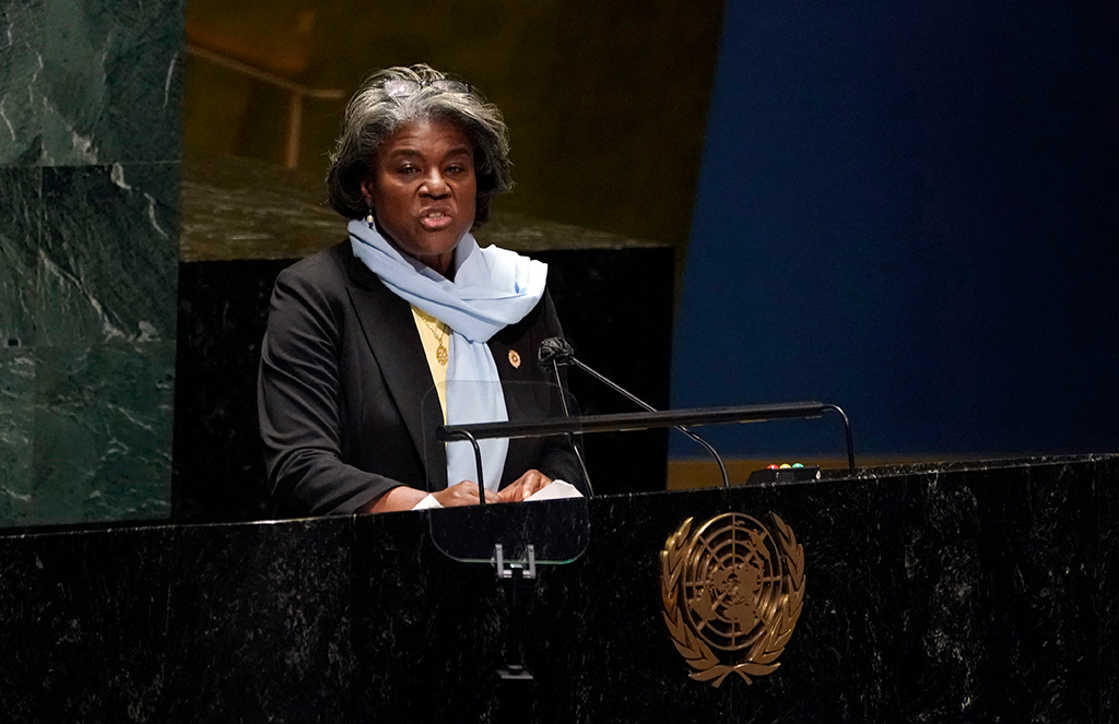 Die Botschafterin der USA bei den Vereinten Nationen, Linda Thomas-Greenfield (Bild: Timothy A. Clary/AFP)