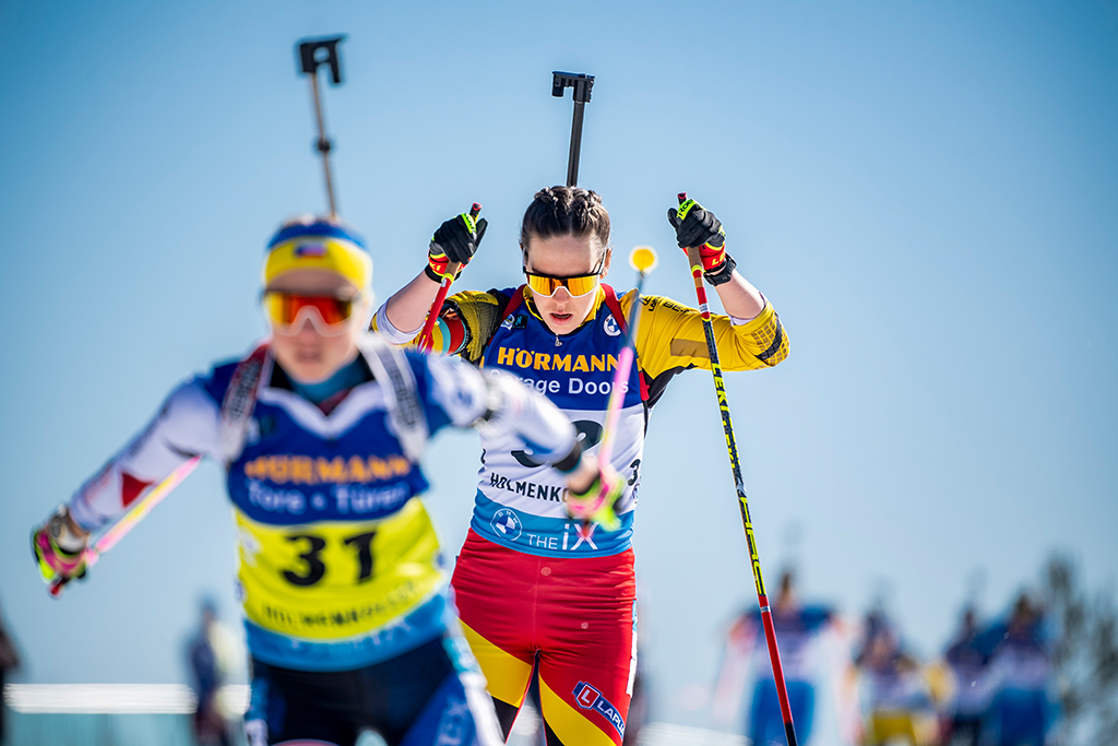 Lotte Lie läuft in Oslo in der Verfolgung auf Platz 38 (Bild: Kevin Voigt)