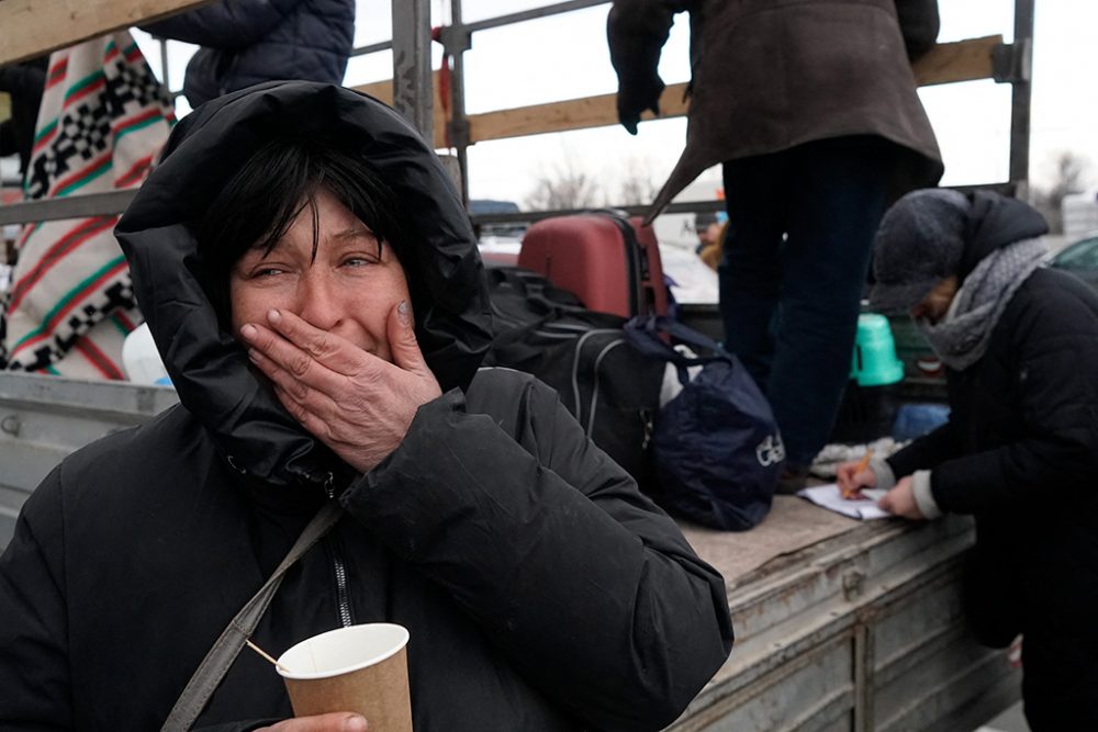 Evakuierte aus Mariupol in Saporischschja (Bild: Emre Caylak/AFP)