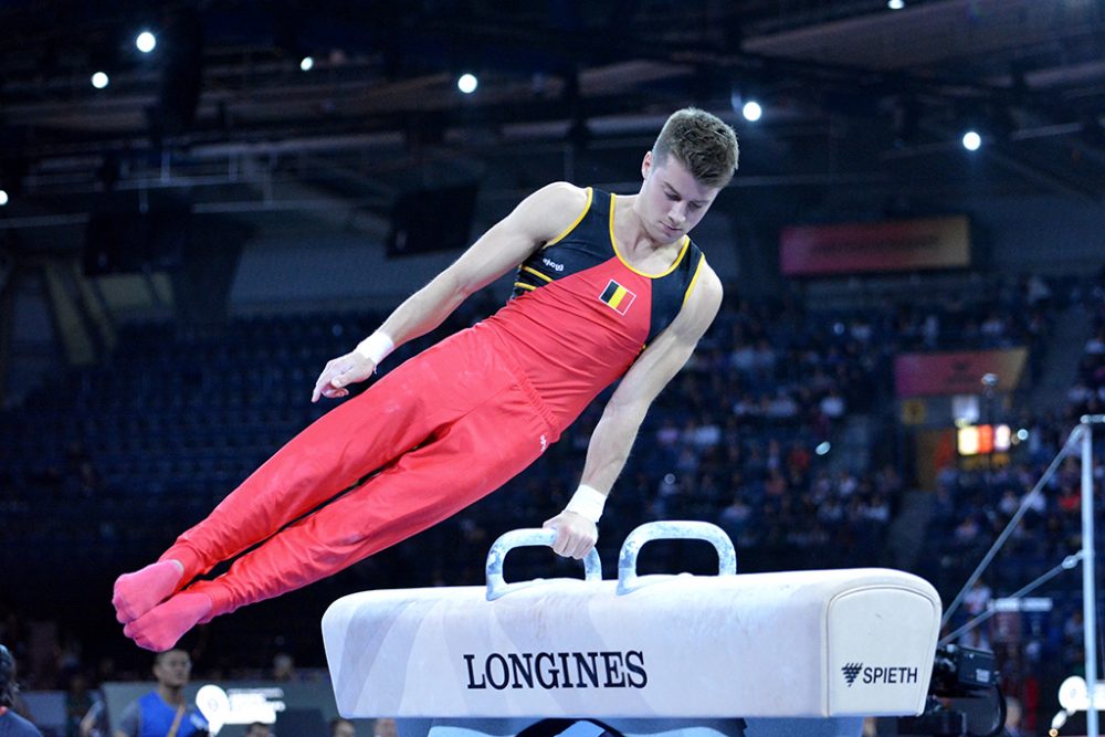 Maxime Gentges beim Weltcup in Doha (Bild: Florence Lestienne/FFGym)