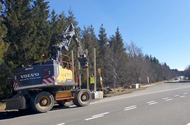 Auf Mont-Rigi entsteht ein Kreisverkehr (Bild: Lena Orban/BRF)