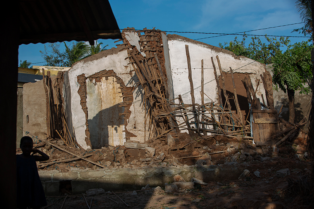 Ein Zyklon richtet in Mosambik schwere Zerstörungen an