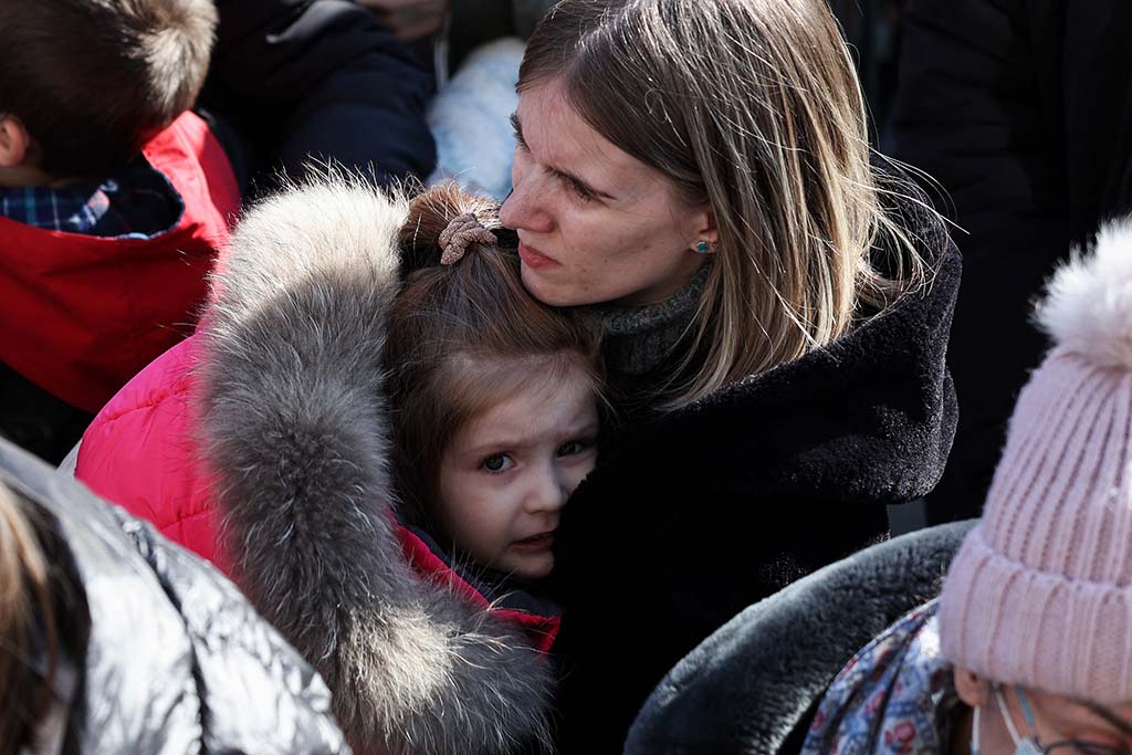 Ukraine-Flüchtlinge (Bild: Kenzo Trobouillard/AFP)