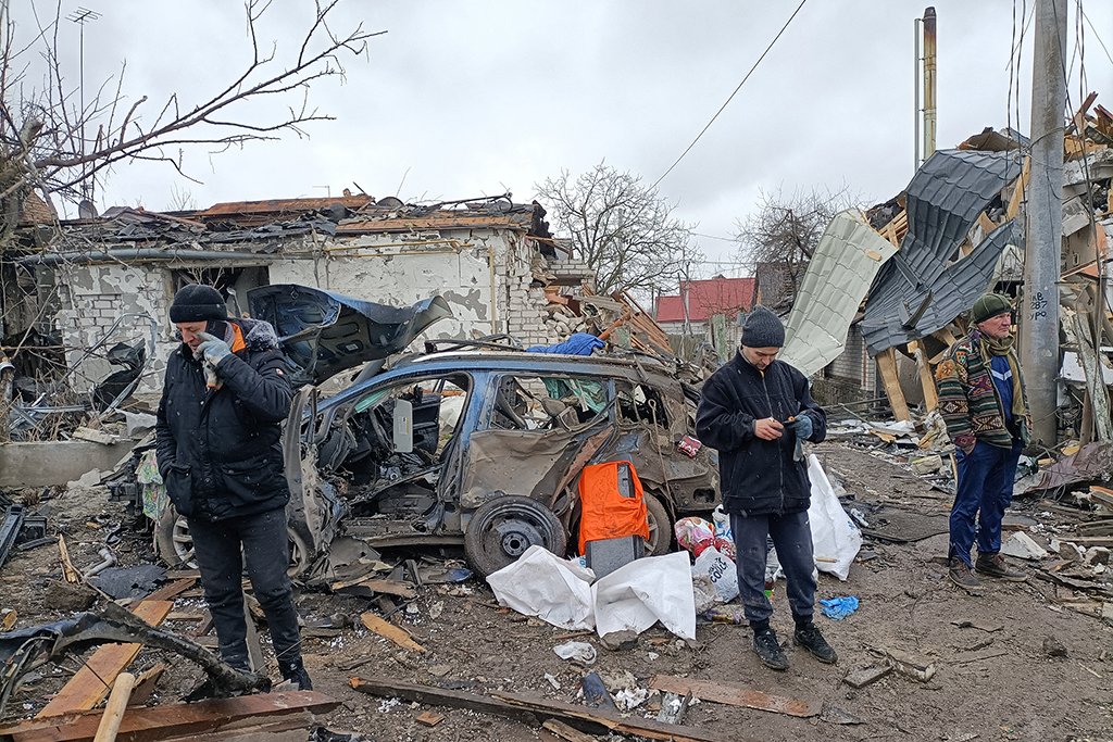 Auch die ukrainische Großstadt Schytomyr wurde von den russischen Truppen bombardiert (Bild: Emmanuel Duparcq/AFP)