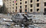 Das Rathaus von Charkiw wurde bei einem Angriff am Dienstag schwer getroffen (Bild: Sergey Bobok/AFP)