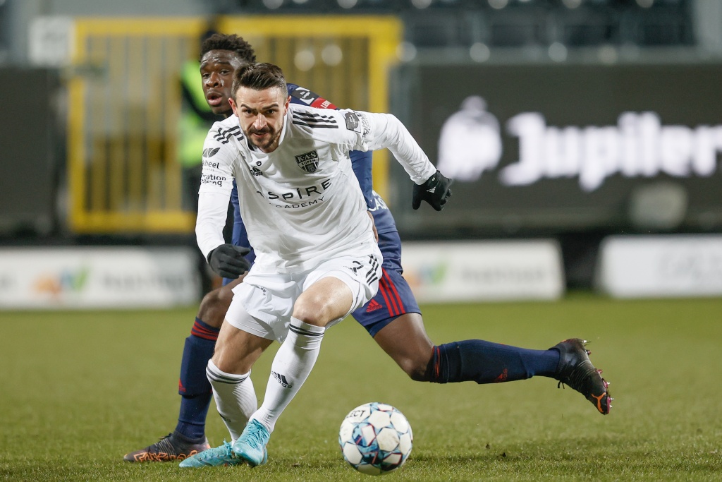 Eupen's Smail Prevljak pictured in action during a soccer match between KAS Eupen and Oud-Heverlee Leuven OHL, Sunday 06 March 2022 in Eupen, on day 30 of the 2021-2022 'Jupiler Pro League' first division of the Belgian championship. BELGA PHOTO BRUNO FAHY