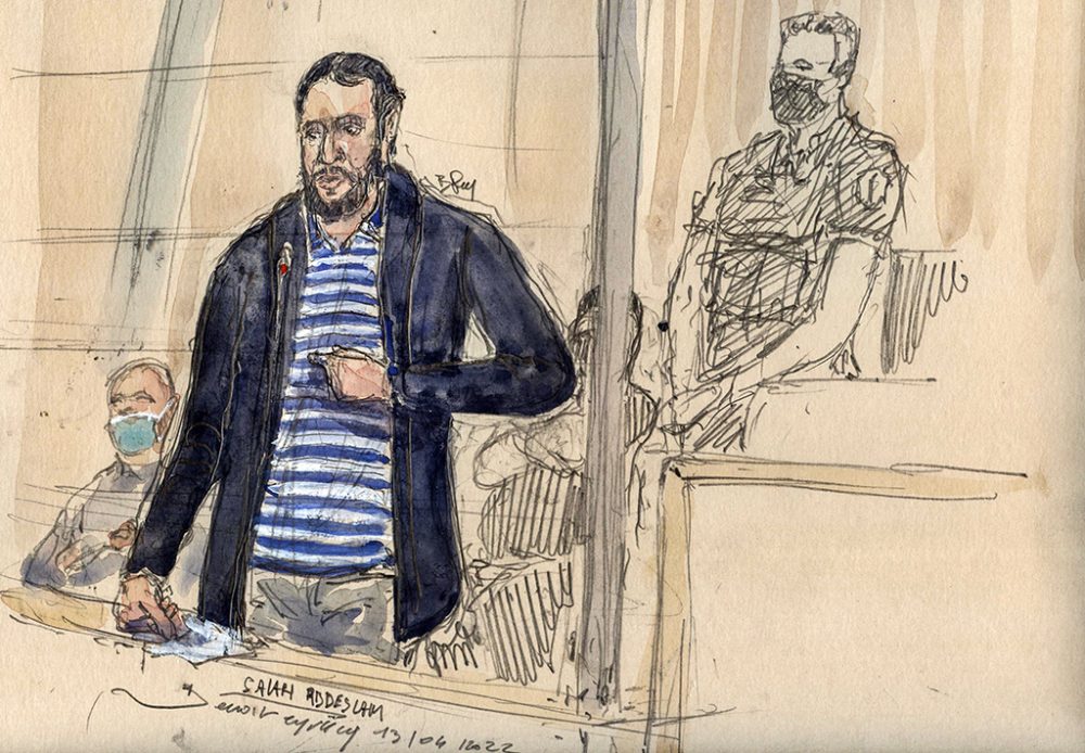Salah Abdeslam vor Gericht (Archivbild: Benoit Peyrucq/AFP)
