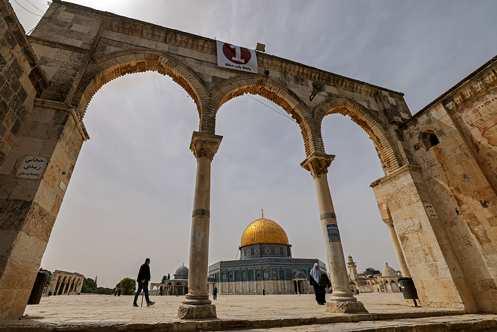 Tempelberg in Jerusalem am Montag (Bild: Ahmad Gharabli/AFP)