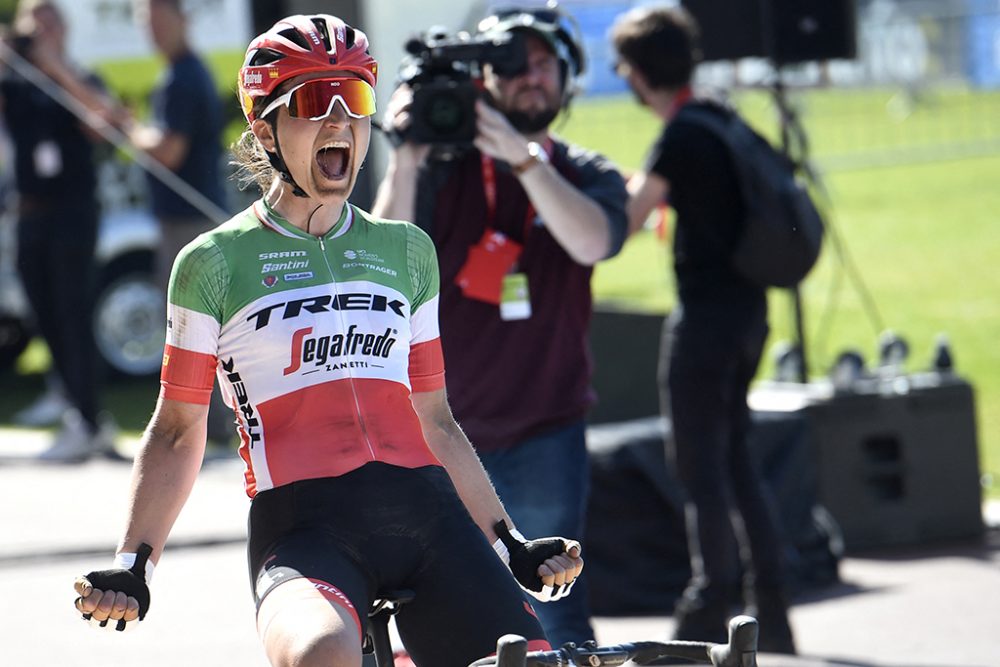 Die italienische Radfahrerin Elisa Longo Borghini gewinnt Paris-Roubaix für Frauen (Bild: Francois Lo Presti/AFP)