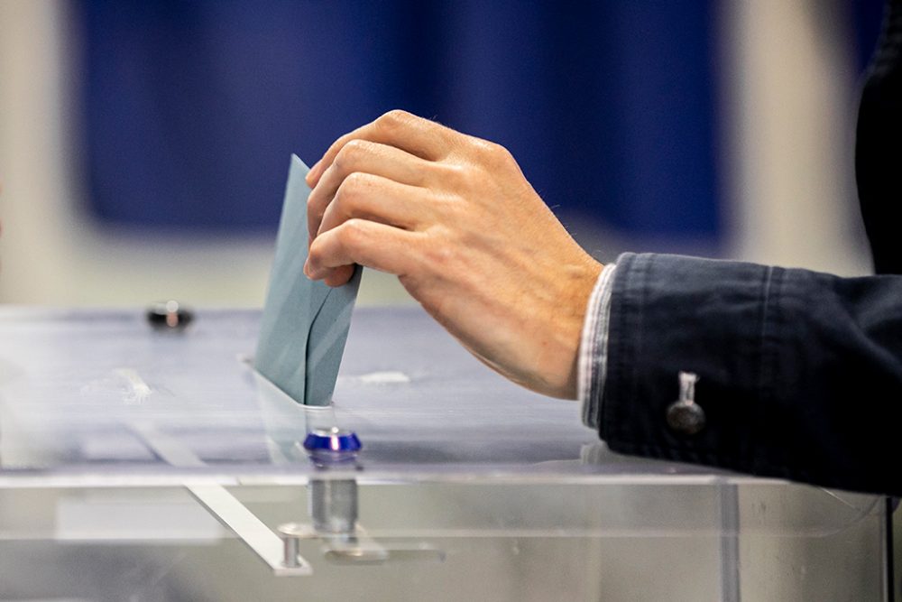 Wahlbüro für die Frankreich-Wahlen in Brüssel