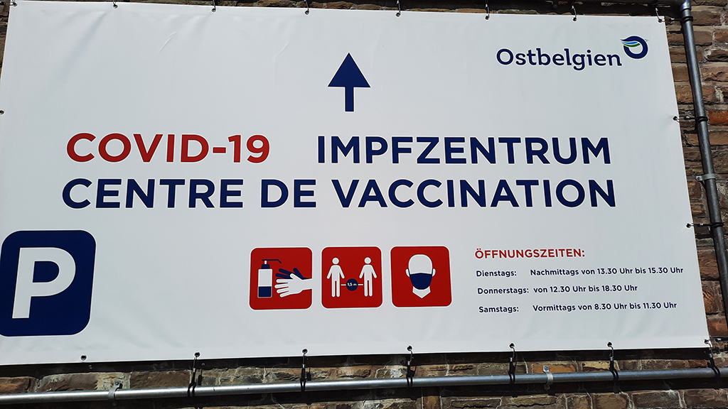 Das Impfzentrum in Eupen (Bild: Chantal Delhez/BRF)