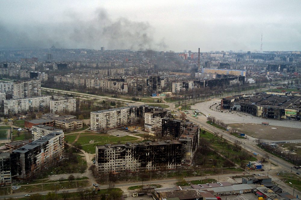 Mariupol am 12. April (Archicbild: Andrey Bordulin/AFP)