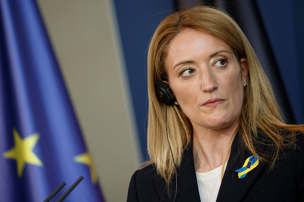 EU-Parlamentspräsidentin Metsola (Archivbild: Michele Tantussi/Pool/AFP)