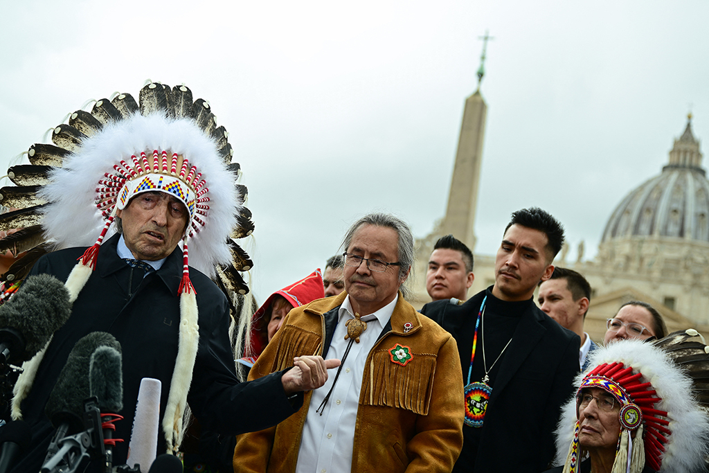 Der Papst hat in Rom Vertreter verschiedener indigener Gruppen empfangen