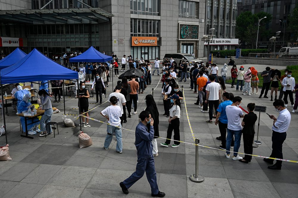 Corona-Teststation in Peking (Bild: Jade Gao/AFP)