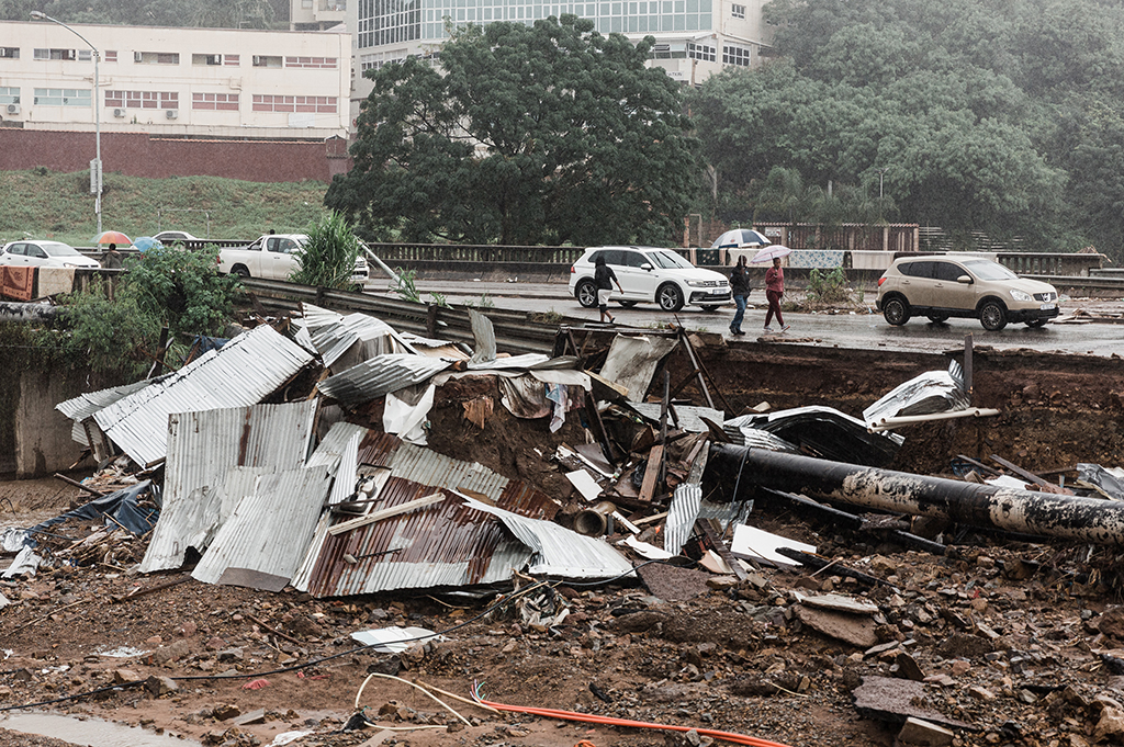 Zerstörungen in Durban (Bild: Rajesh Jantilal/AFP, 18.4.)