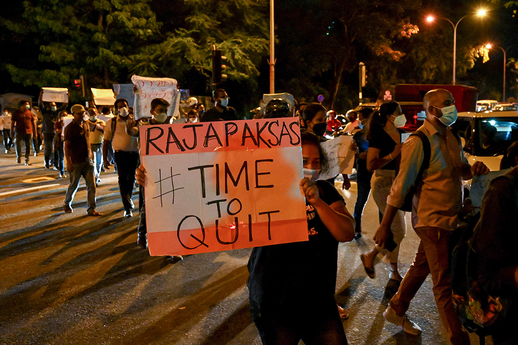 Protest am 1.4. in Sri Lanka (Bild: Ishara S. Kodikara/AFP)