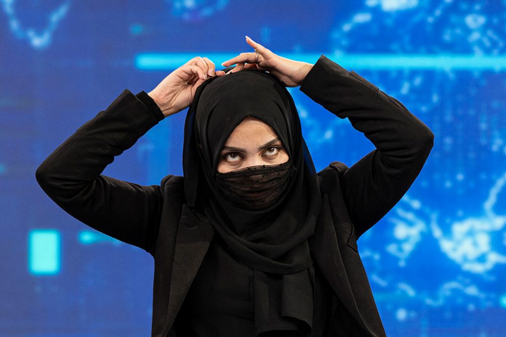 Fernsehmoderatorin Thamina Usmani von Tolo News (Bild: Wakil Kohsar/AFP)