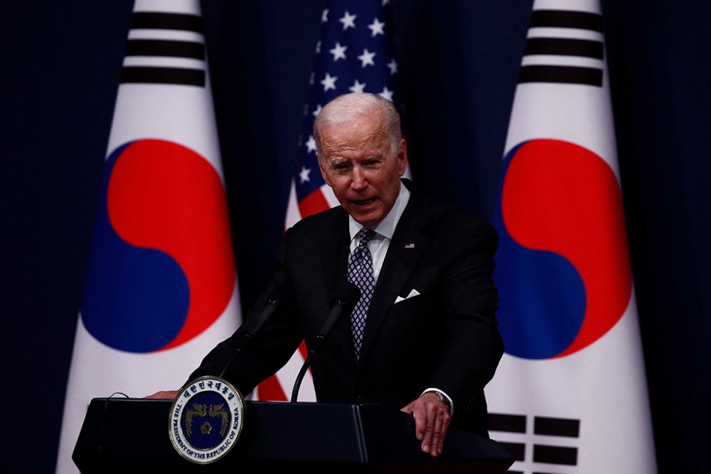 US-Präsident Joe Biden beim Besuch in Südkorea (Bild: Jeon Heon-Kyun/AFP)