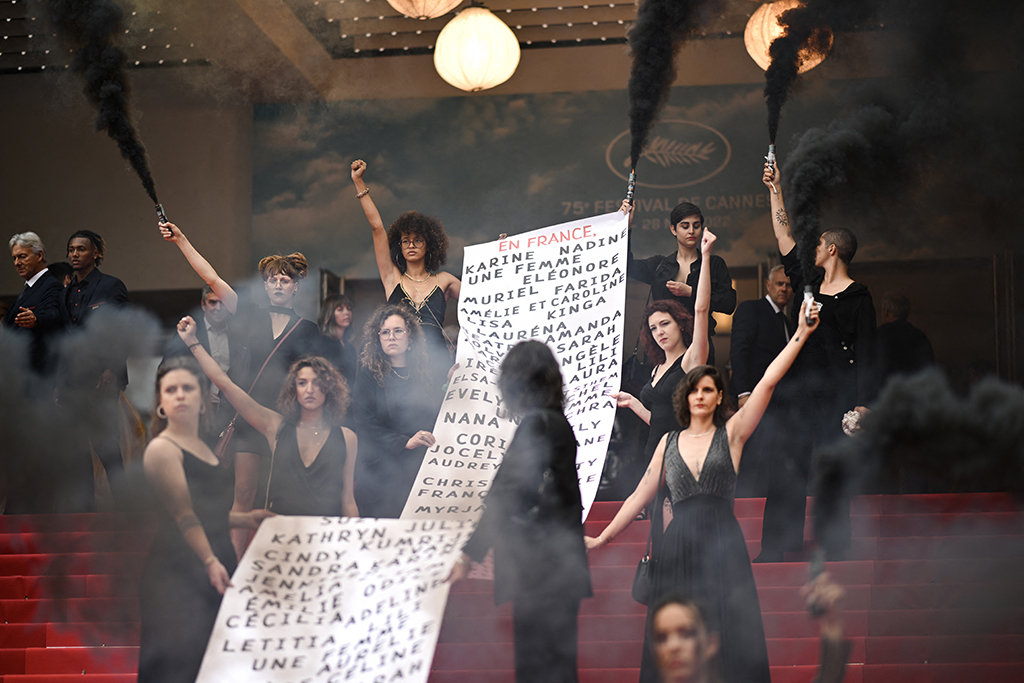 Feministinnen protestieren beim Filmfestival in Cannes