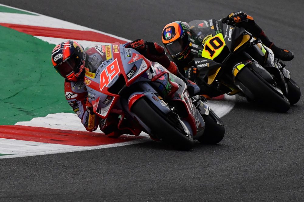 Fabio Di Giannantonio und Luca Marini beim Qualifying (Bild: Filippo Monteforte/AFP)