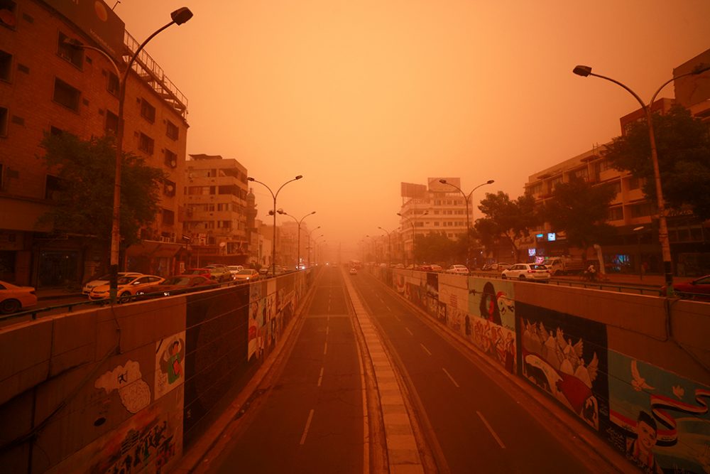 Sandstürme im Irak (Bild: Ahmad Al-Rubaye/AFP)