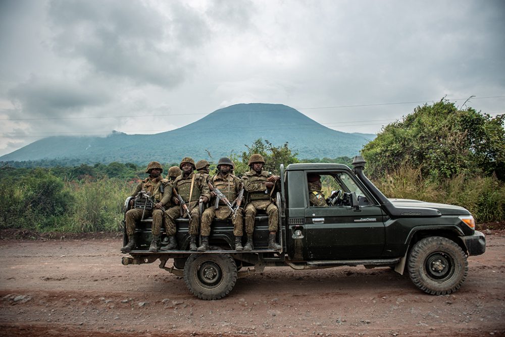 Kongolesische Soldaten in der Nähe von Kibumba, Provinz Nord-Kivu, am Mittwoch (Bild: Arlette Bashizi/AFP)