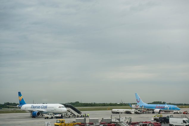 20140521 - LIEGE, BELGIUM: Illustration picture shows airplanes during a visit at Liege airport, organised for Dutch speaking media, Wednesday 21 May 2014. BELGA PHOTO NICOLAS LAMBERT
