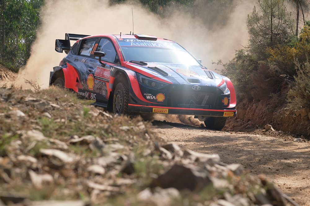 Thierry Neuville/Martijn Wydaeghe beim Shakedown der Rallye Portugal