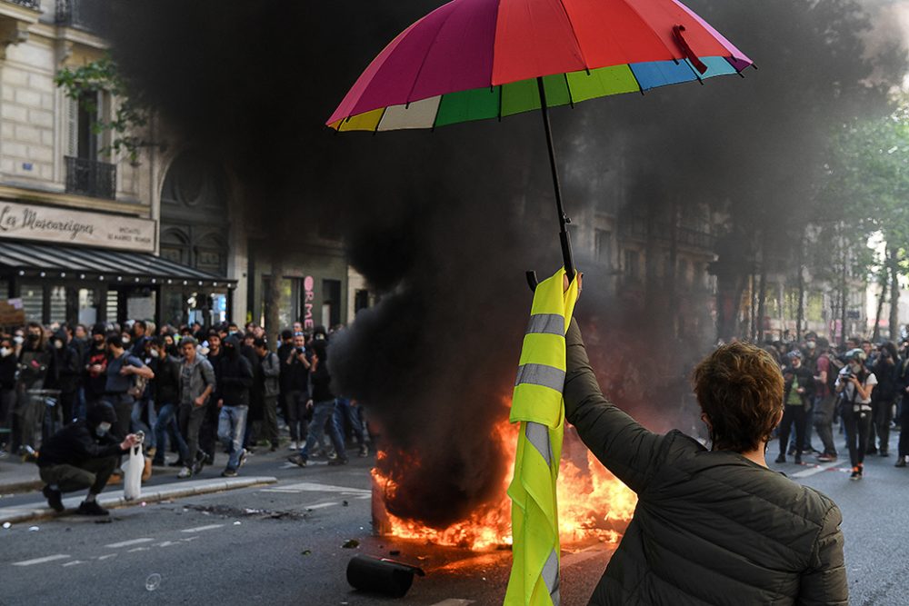 Ausschreitungen bei Maidemonstration in Paris (Bild: Alain Jocard/AFP)