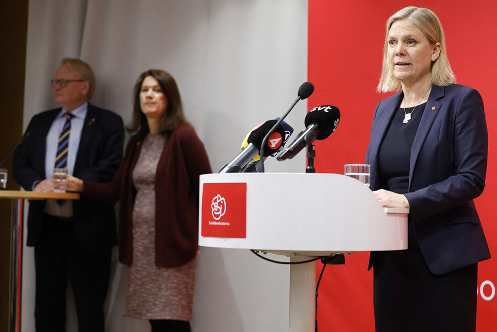 Schwedens Ministerpräsidentin Magdalena Andersson (Bild: Fredrik Persson/TT News Agency/AFP)