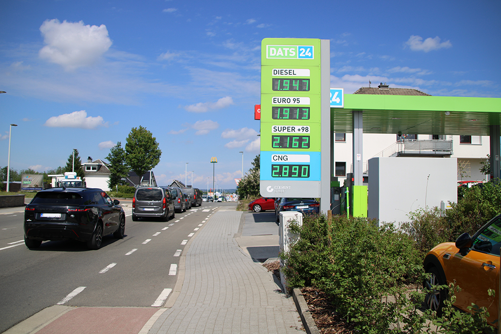 Tankstelle in Eupen am 31. Mai 2022