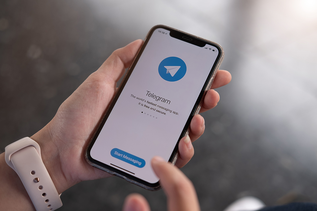 Telegram-App auf einem Smartphone