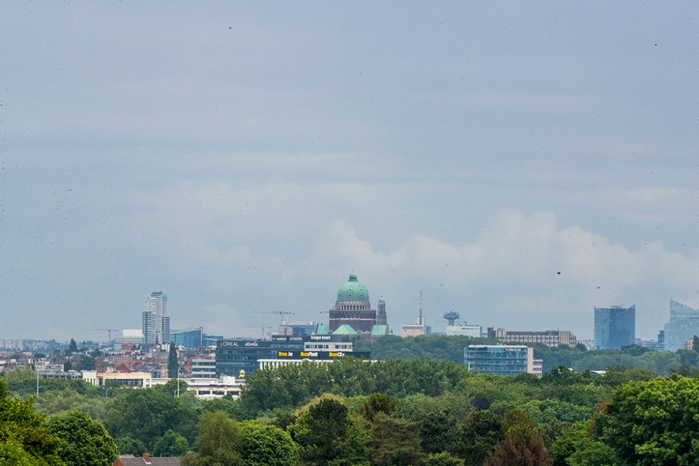 Unwetter über Brüssel am Freitagmittag (Bild: Nicolas Maeterlinck/Belga)