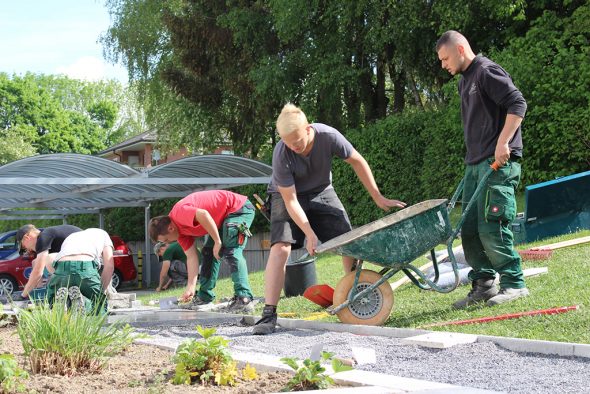 Ausbildung beim ZAWM in Eupen - Garten- und Landschaftsbau, erstes Jahr (Bild: Katrin Margraff/BRF)