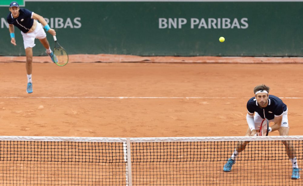 Joran Vliegen und Sander Gillé beim Spiel gegen Herbert und Mahut (Bild: Benoit Doppagne/Belga)