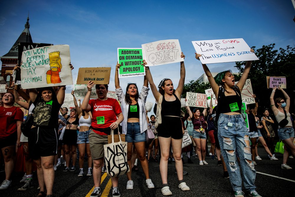 Demonstration gegen das Abtreibungs-Urteil am Sonntag in Washington, DC (Bild: Samuel Corum/AFP)