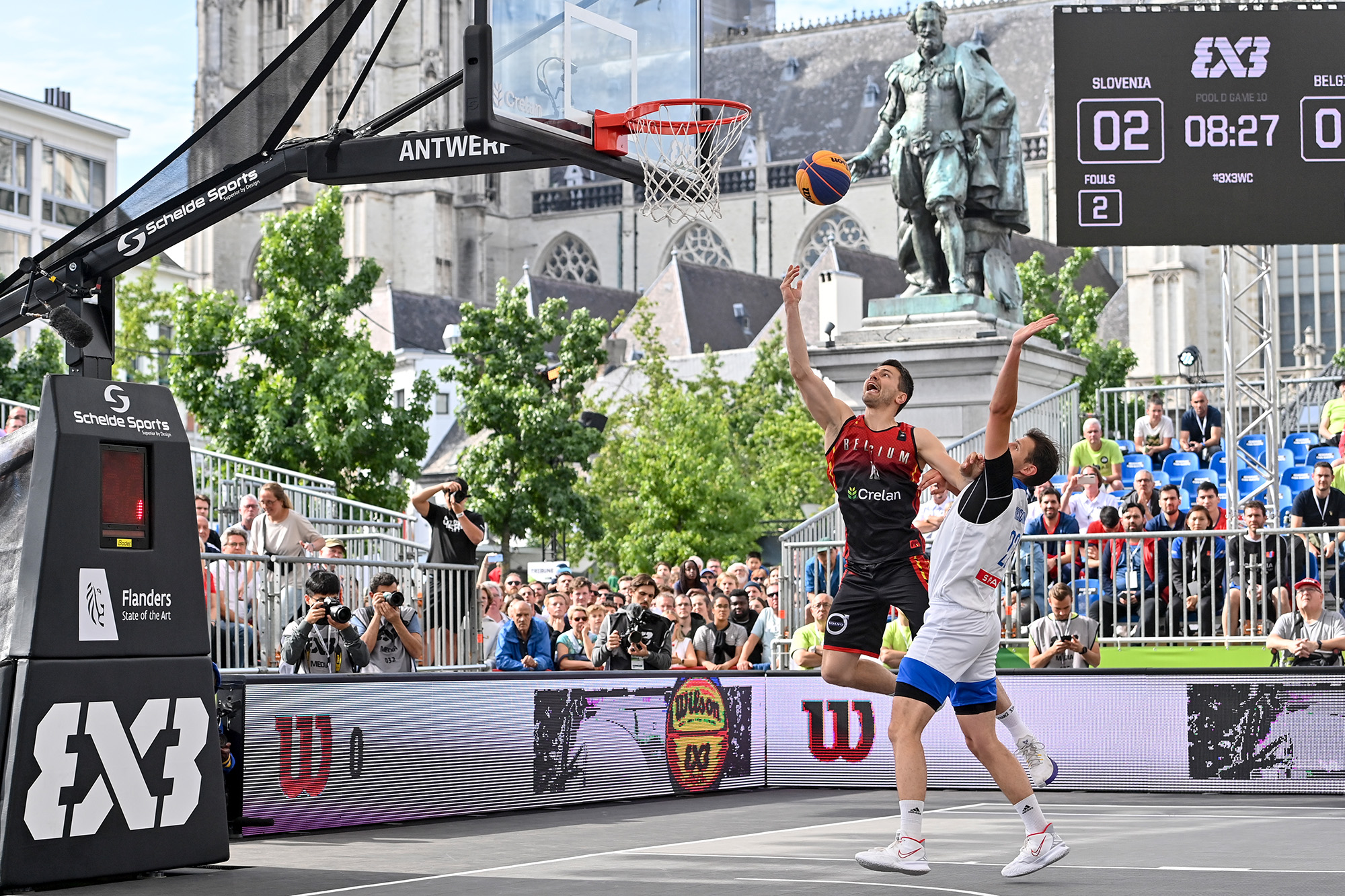 3x3-Basketball in Antwerpen (Bild: Dirk Waem/Belga)