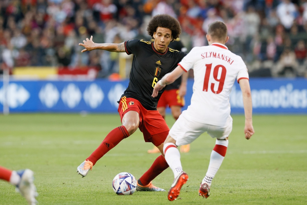 Belgium's Axel Witsel pictured in action during a soccer game between Belgian national team the Red Devils and Poland, Wednesday 08 June 2022 in Brussels, the second game (out of six) in the Nations League A group stage. BELGA PHOTO BRUNO FAHY