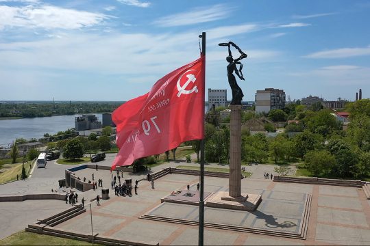 Die von russischen Truppen kontrollierte Stadt Cherson am 20. Mai 2022 (Bild: Andrey Borodulin/AFP)
