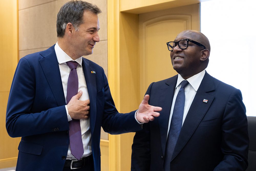 Alexander De Croo mit Amtskollege Jean-Michel Sama Lukonde (Bild: Benoit Doppagne/Belga)