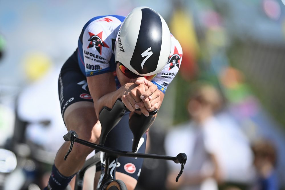 Remco Evenepoel auf dem Weg zum Zeitfahr-Titel (Bild: David Stockman/Belga)