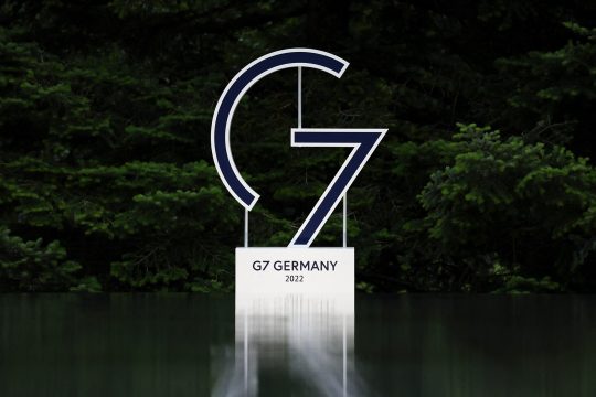 G7-Logo (Illustrationsbild: Lukas Barth/Pool/AFP)