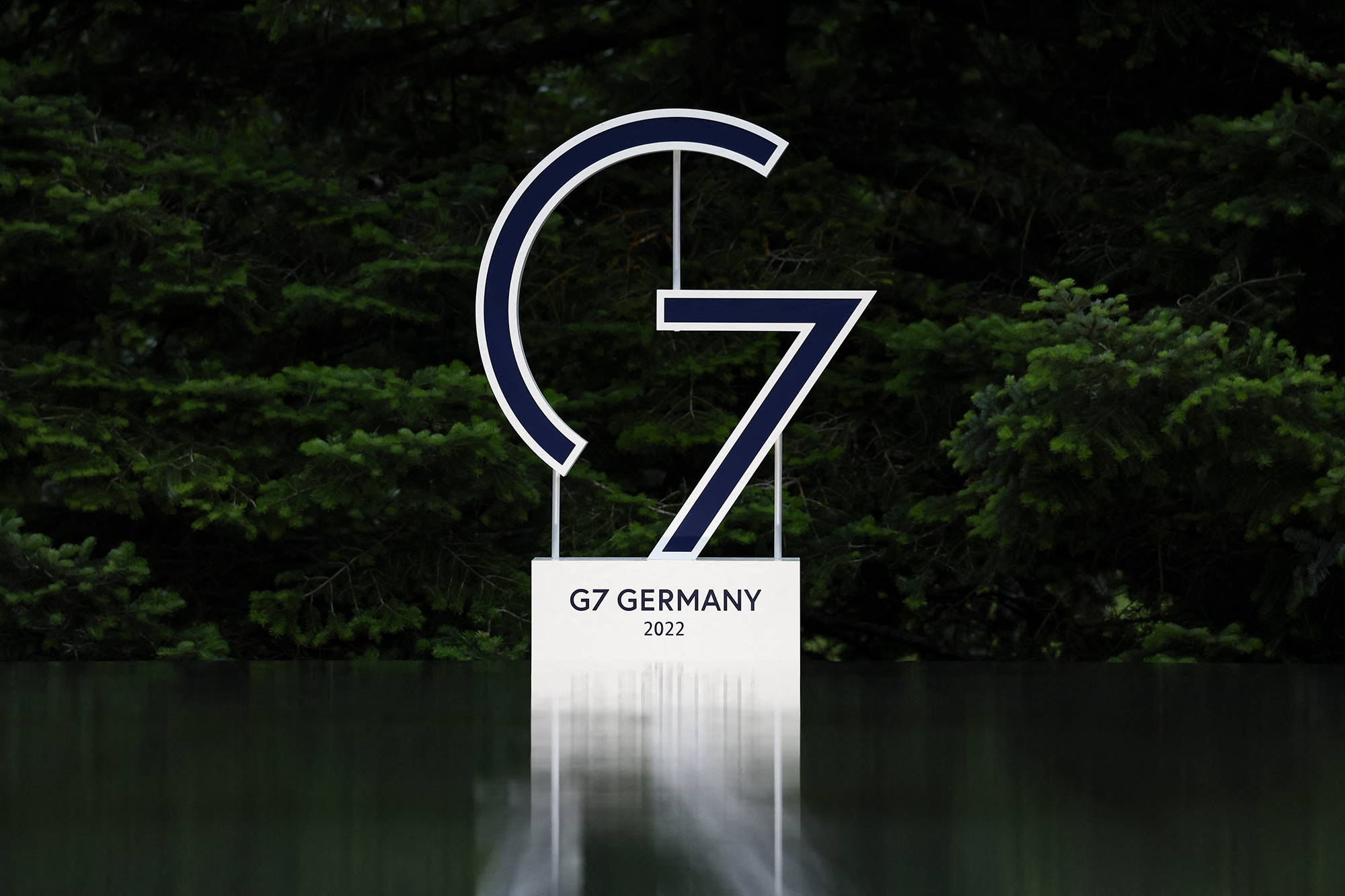 G7-Logo (Illustrationsbild: Lukas Barth/Pool/AFP)